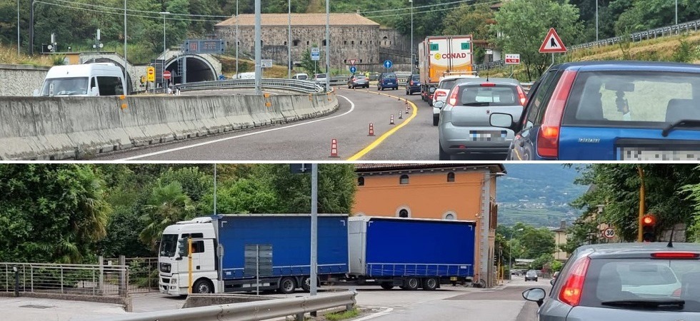 Lavori in corso, code chilometriche per raggiungere Trento: Gardesana paralizzata e traffico in tilt